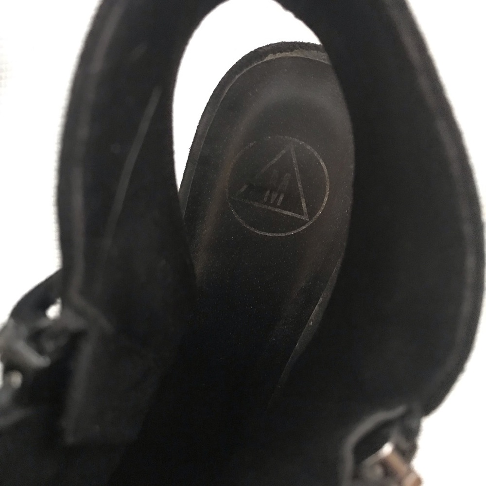 Misguided Black Peep Toe Booties - image 2